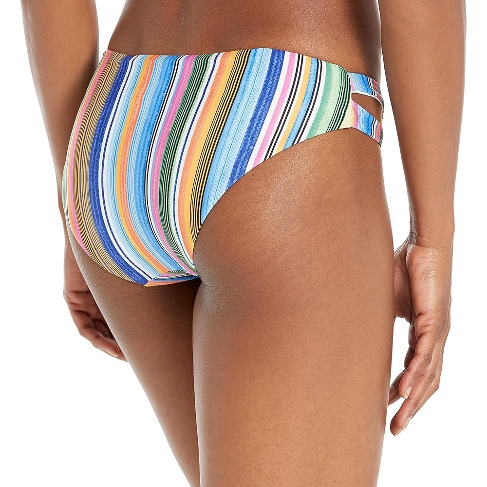 BECCA by Rebecca Virtue Print Play Leila Cut Out Bikini Bottom size L NWT - Picture 7 of 7
